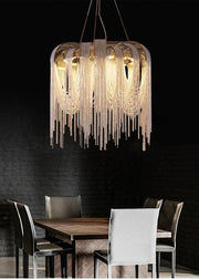 Modern Italian Style Tassel Art Chandelier Creative Light Fixture for Living/ Dining Room/ Cafe/ Show Room