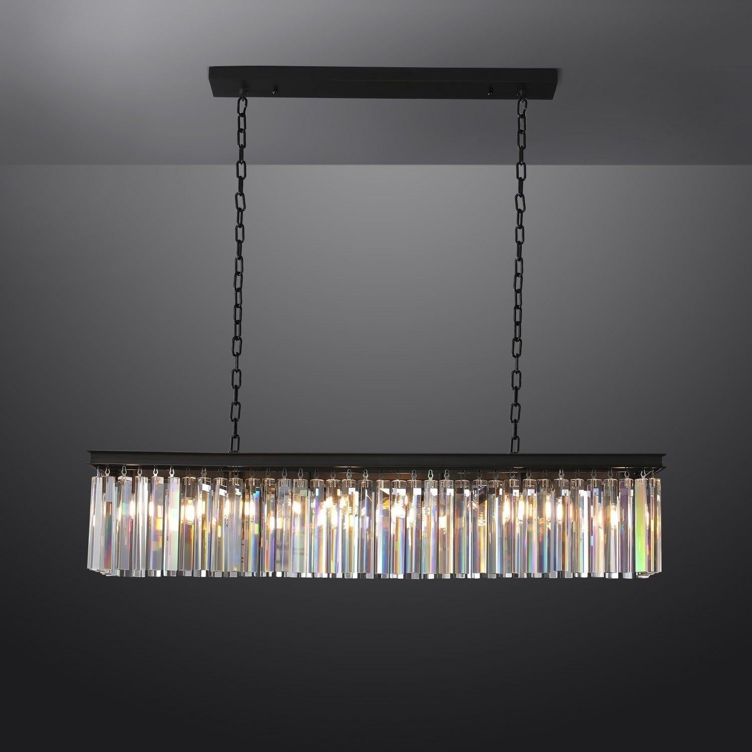 RhysBU Rectangular Chandelier 59"