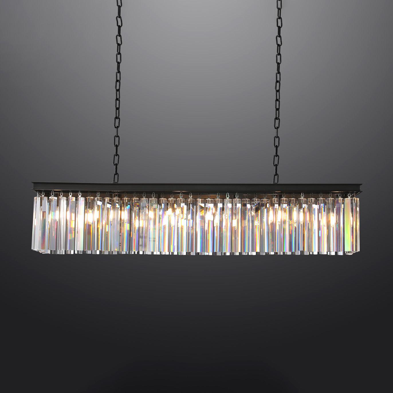 RhysBU Rectangular Chandelier 59"