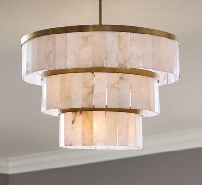 Windham Alabaster 3 Tier Chandelier