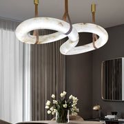 Blus Lighting Beverly Designer Contemporary Alabaster Pendant Light for Living Room