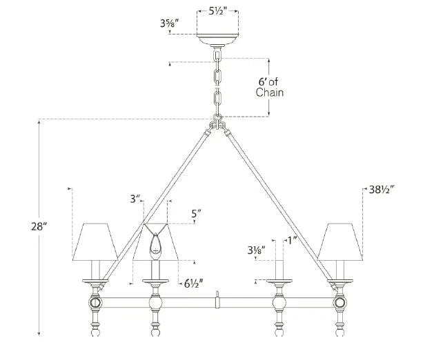 Chapman & Myers Classic Ring Chandelier - Oasislives