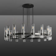 Galen Modern  Chandelier Art Blown Glass 36"