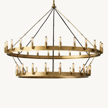 Camina Vintage Filament 2-Tier Round Chandelier 50‘’D