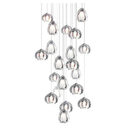 Modern Nordic Style Hand Blown Glass Pendant Crystal Chandelier For Dining Room/Living Room/Stairwell