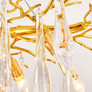 Agnes Aluminum Branch Crystal Chandelier For Dining Room - Ineffable Lighting