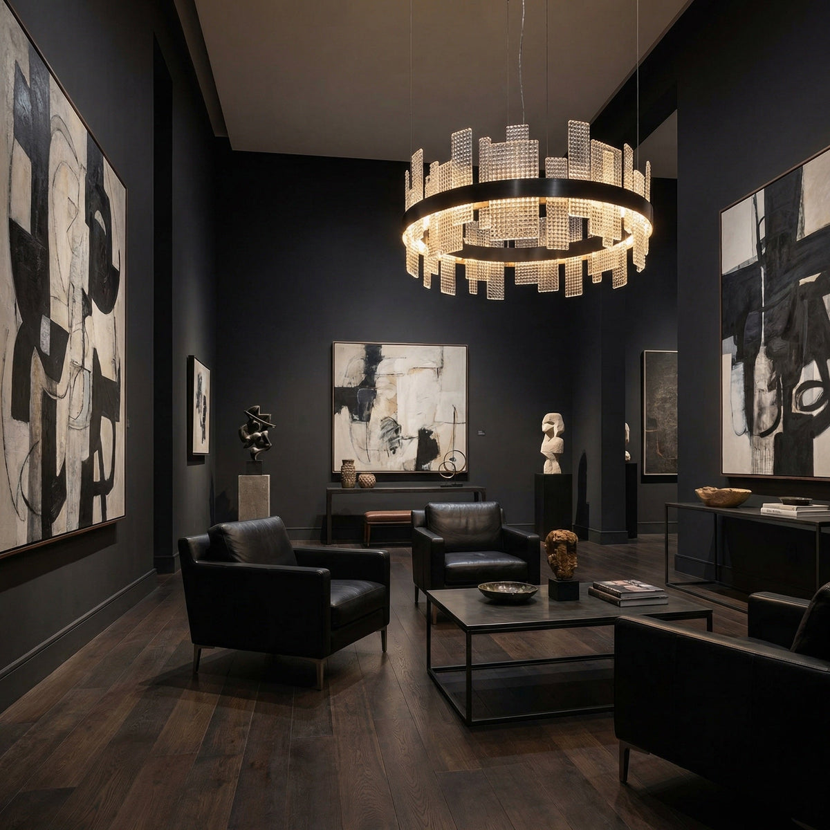 Lyra Round Glass Chandelier - view 3