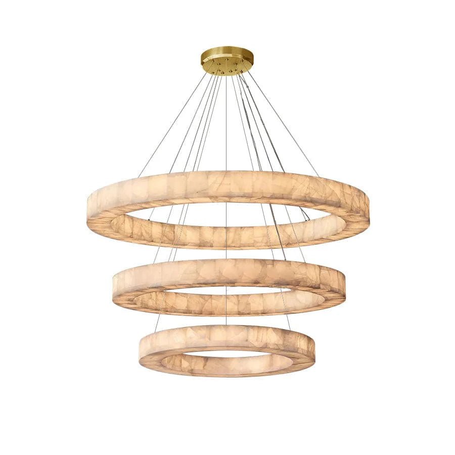 3 - Tier Round Marble Chandelier - Blushlighting