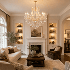 30" 10-Light Maria Theresa Crystal Chandelier - Gold - Blushlighting