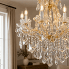 30" 10-Light Maria Theresa Crystal Chandelier - Gold - Blushlighting