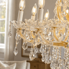 30" 15-Light 2-Tier Maria Theresa Crystal Chandelier - Gold - Blushlighting