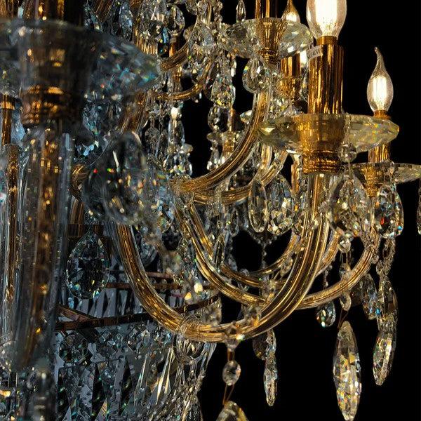 Extra Large European-style Multi-layers Candle Luxury Crystal Chandelier GBUd Art Foyer/Staircase Decorative Light Fixture
