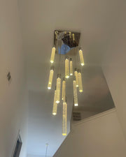 3/7/13/25/41-Light Glacier Bubble Crystsal Chandelier in Gold/Chrome/Black Finish