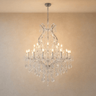 35.4" 24-Light Maria Theresa Crystal Chandelier - Silver - Blushlighting