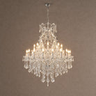 35.4" 24-Light Maria Theresa Crystal Chandelier - Silver - Blushlighting