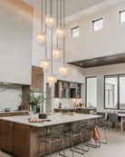 3/5/7-light Tired Alabaster marble Cluster Chandelier 13" with adjustable chain-Luxury Modern Chandelier-Blushlighting-Blushlighting