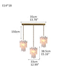 3/5/7-light Tired Alabaster marble Cluster Chandelier 13" with adjustable chain-Luxury Modern Chandelier-Blushlighting-3-light-D33*H38.5CM/D12.99“*H15.16"-B-Brass-Blushlighting