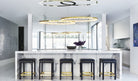 36 Inch Round Modern Chandelier Brass & Clear Geode Quartz Crystal Hanging Light - Single Ring D47''BrassBlushlighting