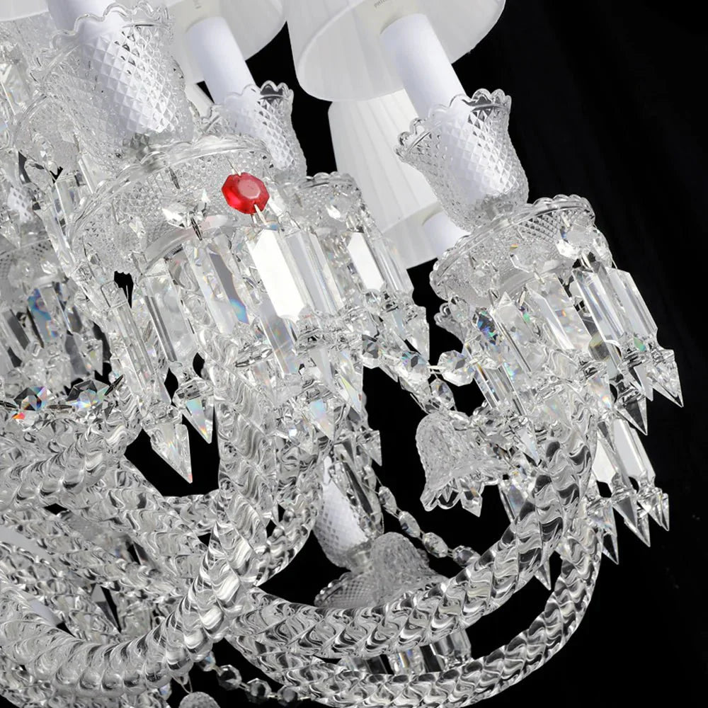 36 Lights Crystal Lighting with Lampshades - Blushlighting