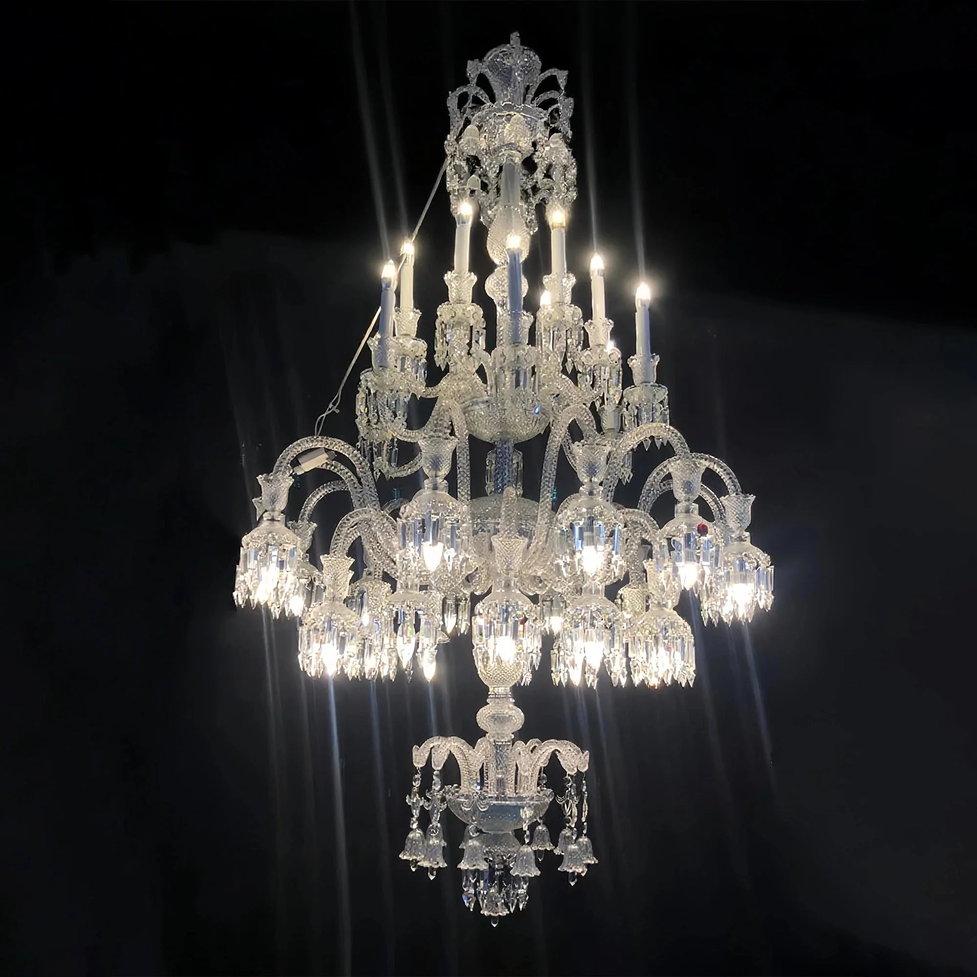 36 Lights Solstice Chandelier Clear Big Lighting - Blushlighting