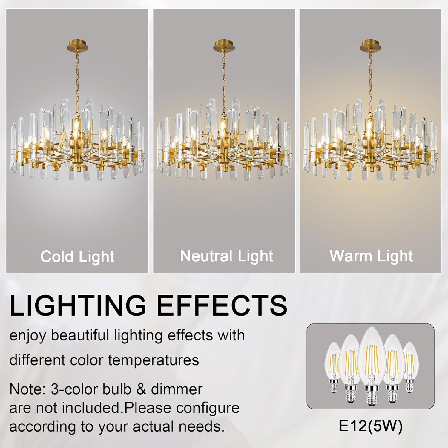 36" Luxury Gold Crystal 16 - Light Round Adjustable Chandelier - GoldRound - D24"Blushlighting