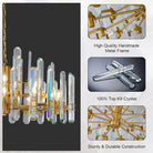 36" Luxury Gold Crystal 16 - Light Round Adjustable Chandelier - GoldRound - D24"Blushlighting