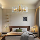 36" Luxury Gold Crystal 16-Light Round Adjustable Chandelier