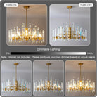 36" Luxury Gold Crystal 16-Light Round Adjustable Chandelier
