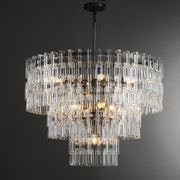 Calista Modern Luxury Tiered Round K9 Crystal Chandelier, Large Chandelier for Staircase