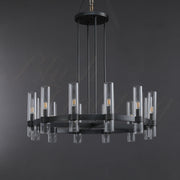 Galen Modern  Chandelier Art Blown Glass 36"