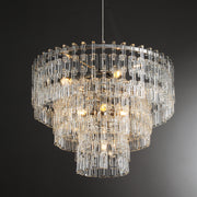 Calista Modern Luxury Tiered Round K9 Crystal Chandelier, Large Chandelier for Staircase