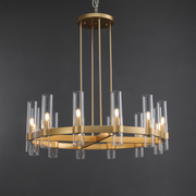 Galen Modern  Chandelier Art Blown Glass 36"