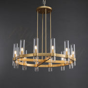 Galen Modern  Chandelier Art Blown Glass 36"