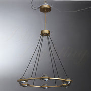 Elara Planet Modern Round Chandelier For Living Room, Bedroom