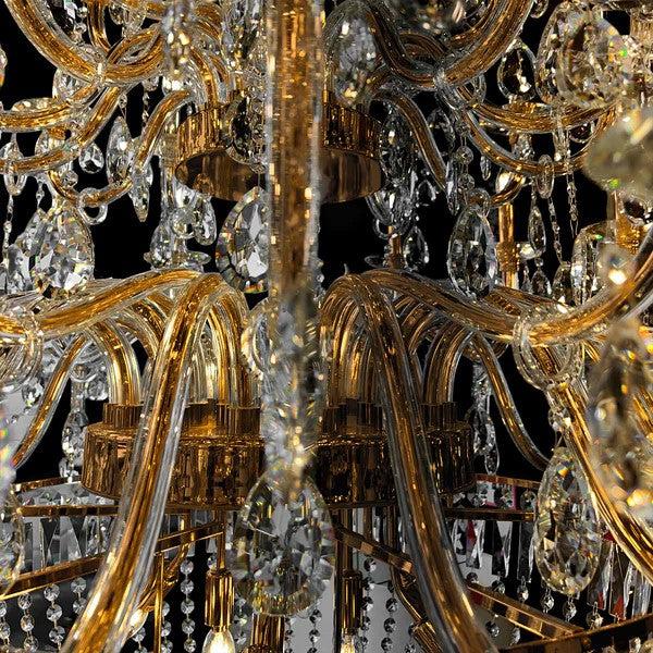 Extra Large European-style Multi-layers Candle Luxury Crystal Chandelier GBUd Art Foyer/Staircase Decorative Light Fixture