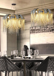 Modern Italian Style Tassel Art Chandelier Creative Light Fixture for Living/ Dining Room/ Cafe/ Show Room