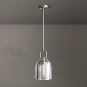 Kairos Modern Cloche Crystal Pendant Light, Pendant Light for Kitchen Island