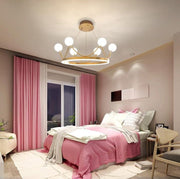 Blushlighting® Cute Crown Design Round Glass Creative Led Hanging Chandelier