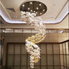 3-Color Spiral Egg Chandelier