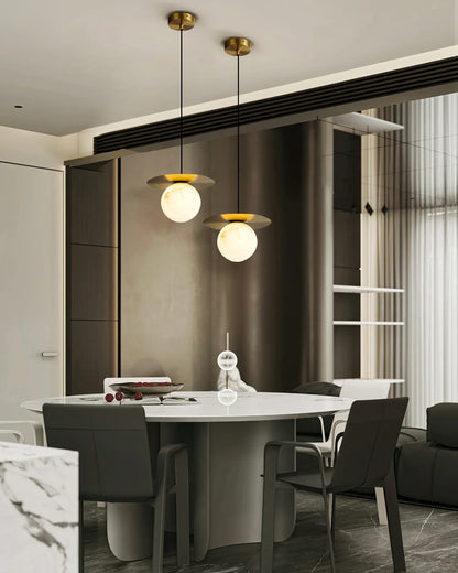 Spanish Alabaster Bedside Pendant Light