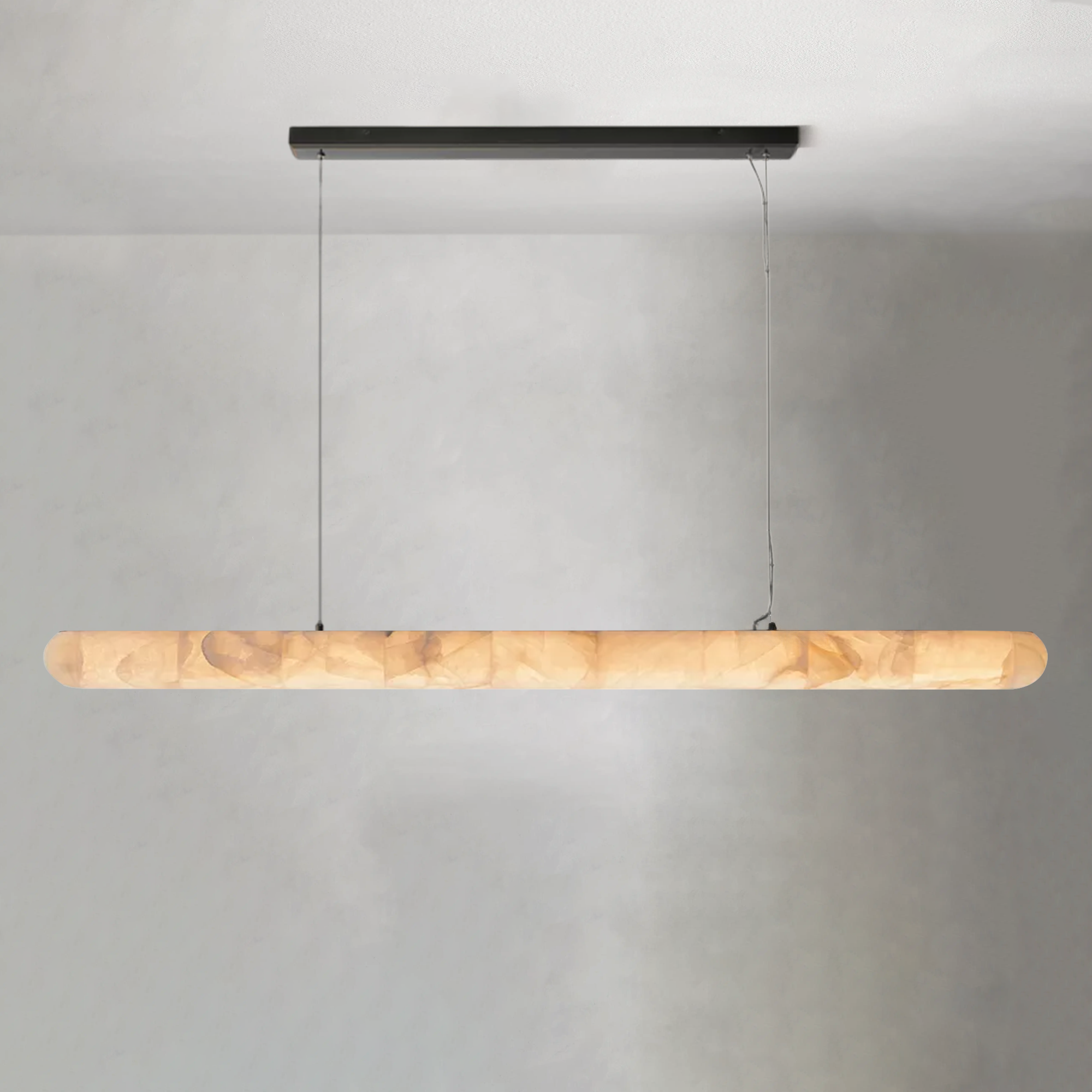Rivaga Lisse Alabaster Linear Chandelier 60" 80"