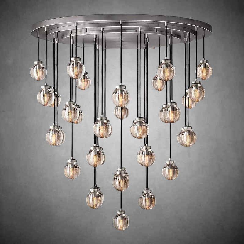 Pearls Round Chandelier 48"