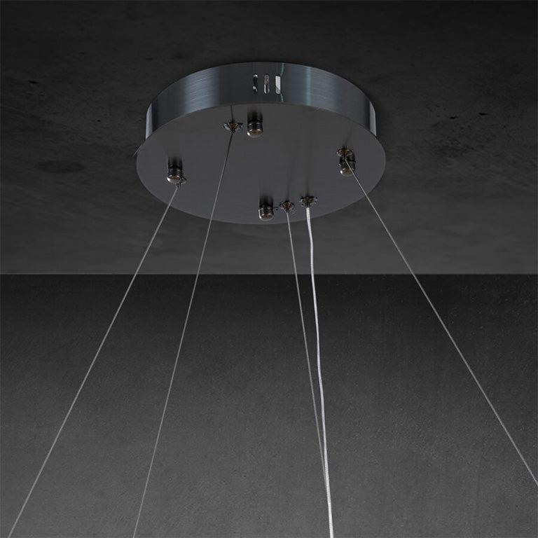 Rivaga 2-Tier Round Calcite Chandelier 60"