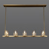 Kiara Modern Glass Linear Chandelier 49", 60", Dining Room Chandelier