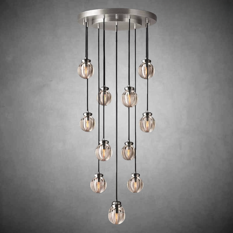 Pearls Round Chandelier 22"