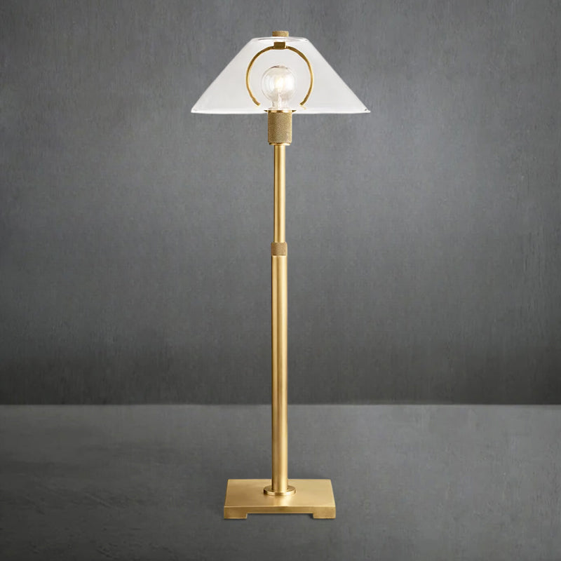 Utilitaive Glass Shade Table Lamp