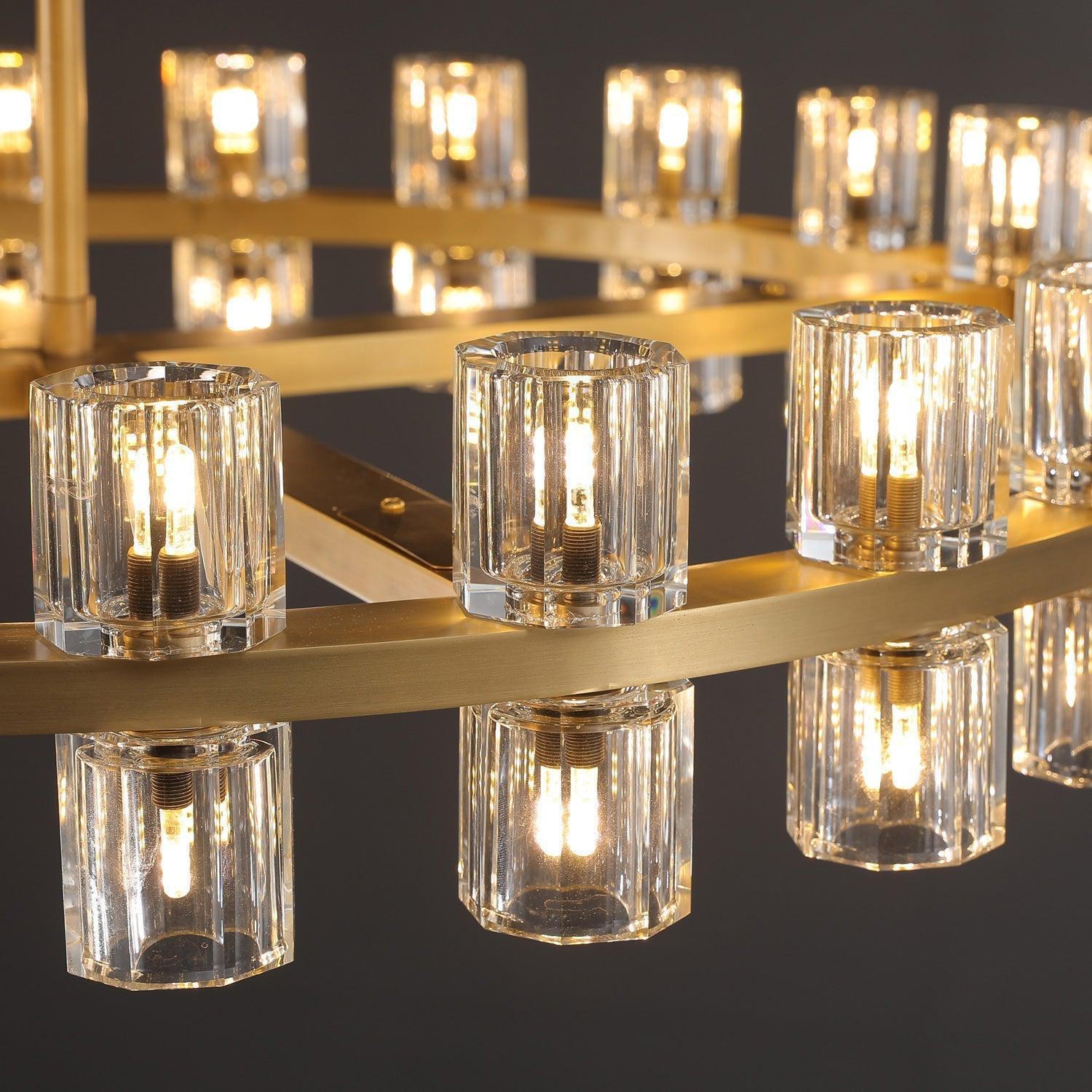 Arcachen Crystal Round Chandelier 48"