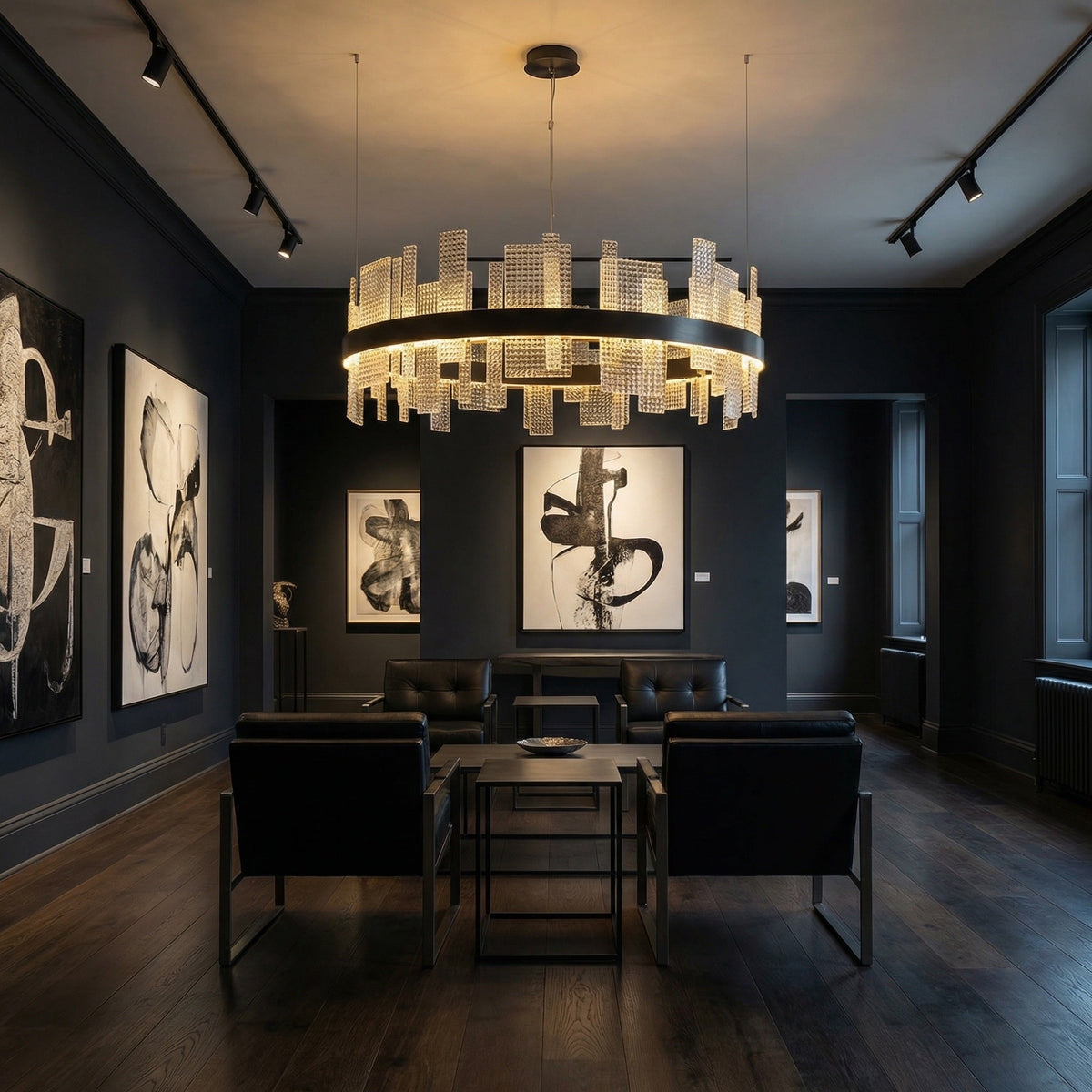 Lyra Round Glass Chandelier - view 6