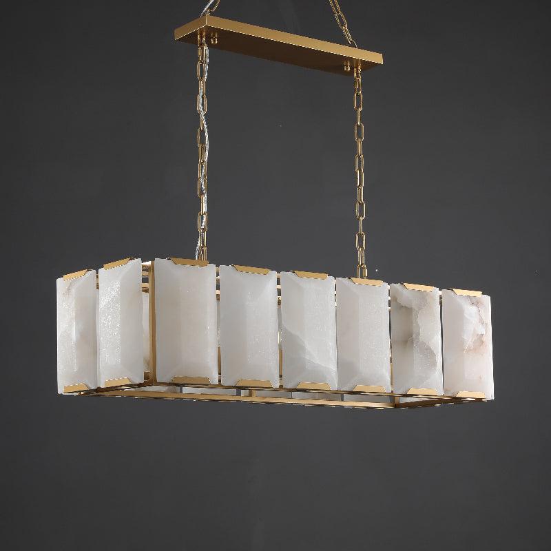 Harlew Calcite Rectangular Chandelier 42"54''62''74''