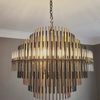 Galatea Industrial Metal Tube Chandelier For Living Room, Dining Room